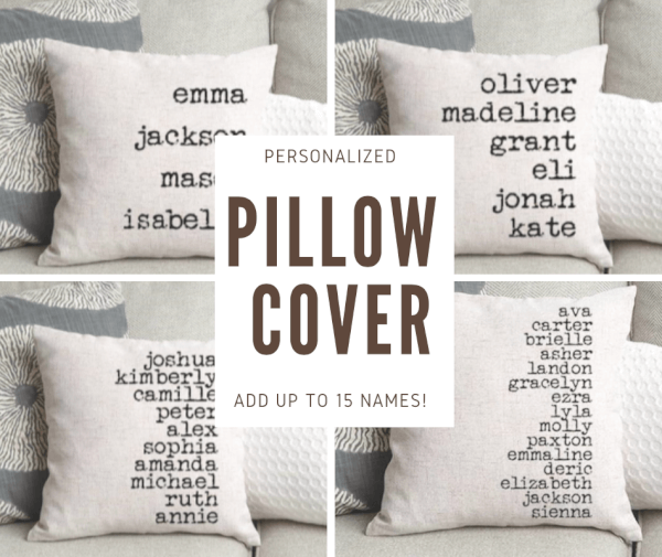 personalized pillow cover