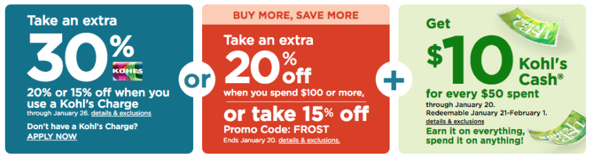 Kohl's codes: 30% off + free shipping + earn Kohl's Cash ...