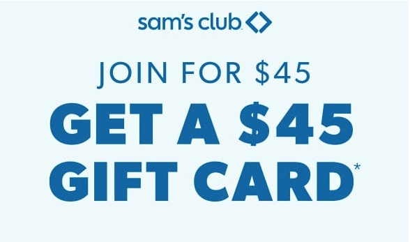 Sam S Club Membership Deal Pay 45 For 1 Year Get 45 Gift Card Bargains To Bounty